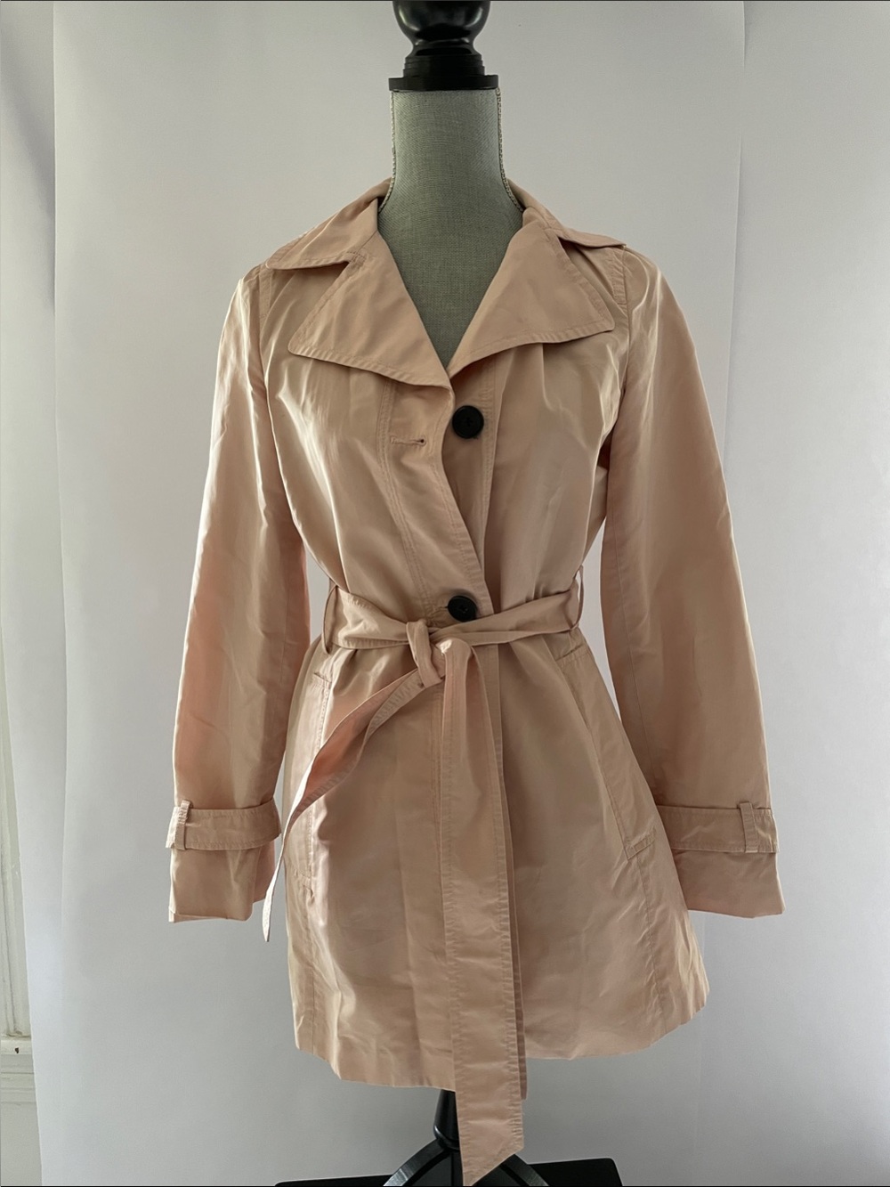 Club Monaco Blush Pink Trench Coat with Waist Tie